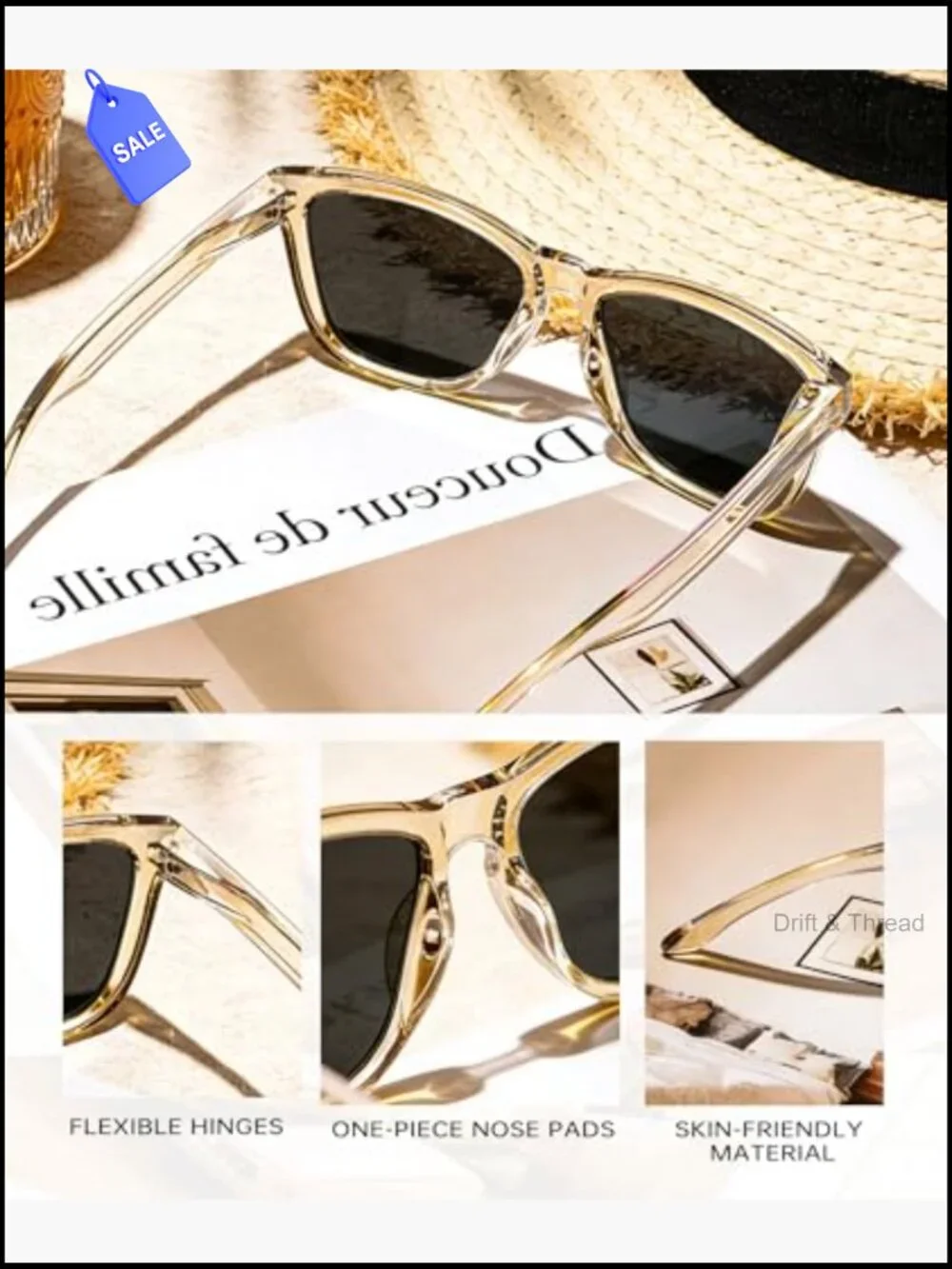 3 Pack Polarized Sunglasses Women Retro UV Protection Driving Travel Sun Glasses